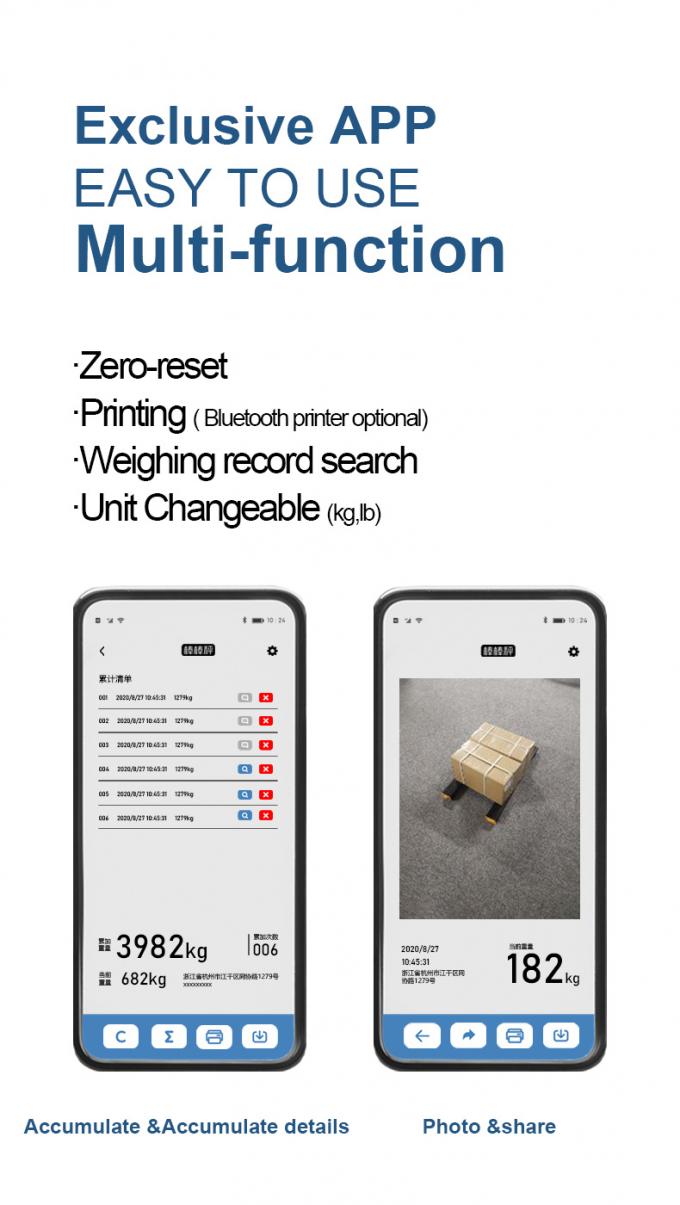 Bluetooth パレット用のポータブル産業用床秤 5