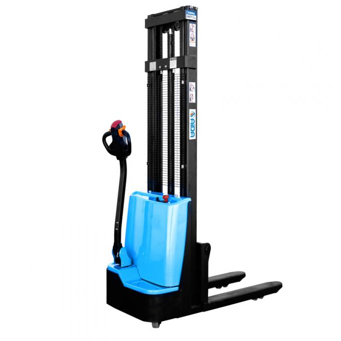Electric Pallet Truck 1ton 1.6 Ton 2 Ton Pedestrian Type Electric Stacker Forklift Pallet Stacker Power Pallet Fork Lift AC Motor Battery Stacker