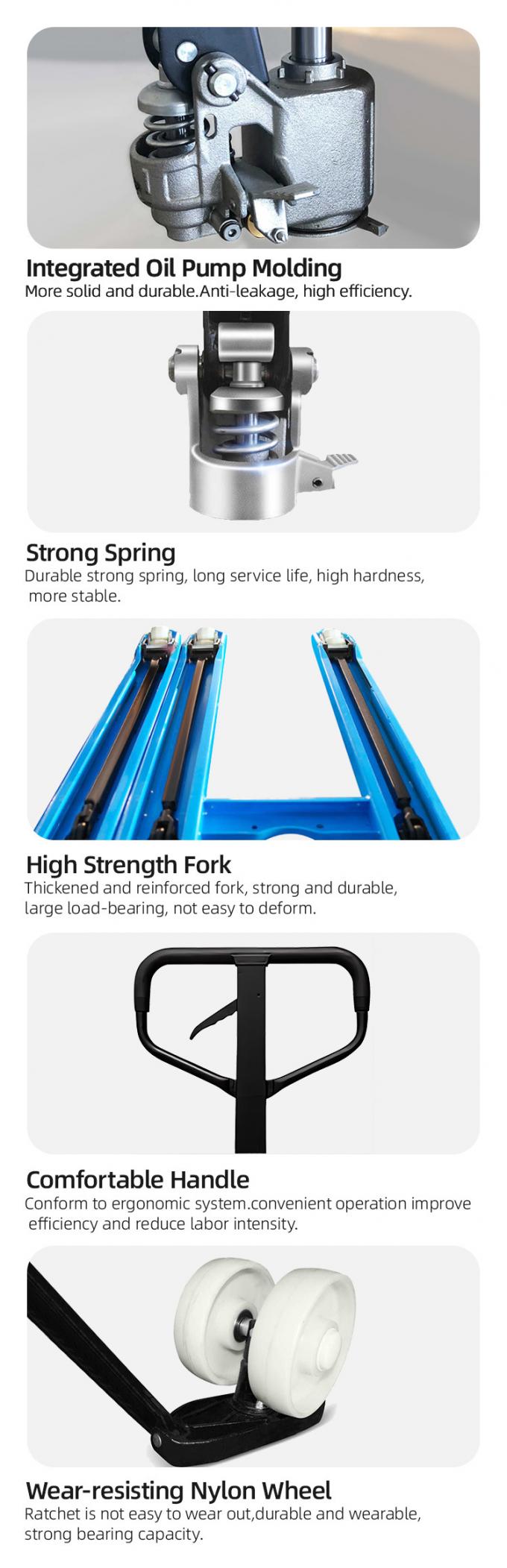 手動パレットトラック ジャック 2000kg 550mmフォーク 幅パレット ジャック 3000kg 1