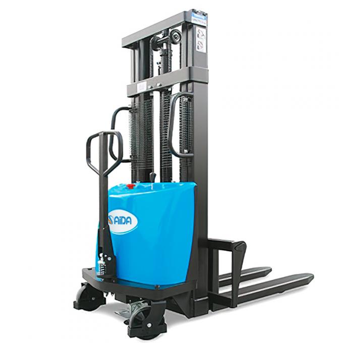 倉庫 半電気パレットスタッカー 1.5t フォークリフト バッテリー駆動 0