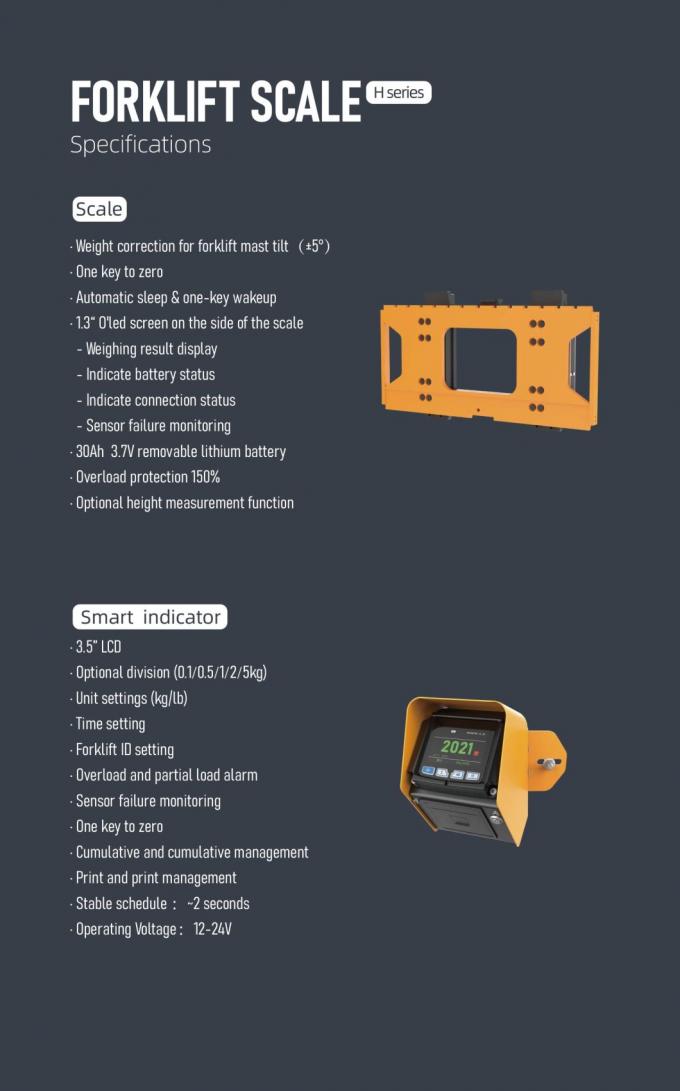 電子デジタルフォークリフト秤システム 3.7V リチウムイオン アルミ 3
