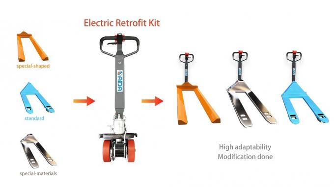 使用済みハンドパレットトラックを電動パレットジャックに更新するパワーハンドルモジュールキット 4